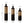 Floor Metal Vases Decorated Metal Vases (Set of 3) Gorgeous Home Decoration Large Glazed Metal Vases - Black / Gold