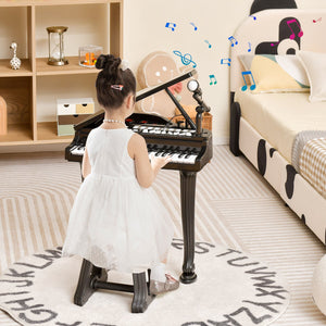 37 Keys Kids Piano Keyboard with Stool and Piano Lid