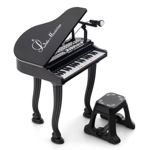 37 Keys Kids Piano Keyboard with Stool and Piano Lid