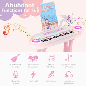 37-key Kids Electronic Piano Keyboard Playset