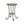 Patio Side Table with Shelf, Brown and Black