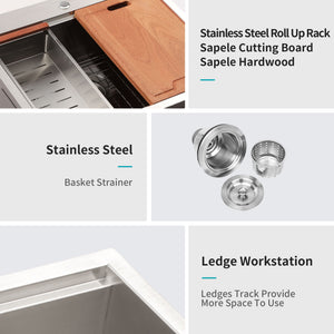 Drop In Kitchen Sink Stainless Steel 16 Gauge