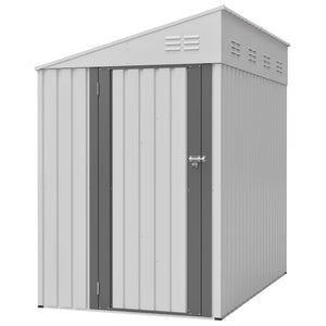 White 4' x 7' Lean-To Storage Shed