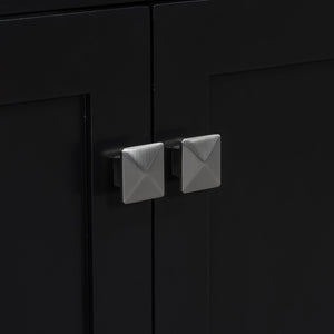 Bathroom Vanity With Ceramic Sink, Modern Single Bathroom Cabinet With 2 Doors And A Shelf, Soft Close Doors