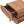 Solid Wood Bubble Chestnut Nightstand, 2-Drawer, Nordic Legs