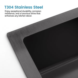 Stainless Steel Kitchen Sink 30"x19" Single Bowl Undermount