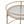 Round Bar Cart with Tempered Glass Shelves and Gold Accents