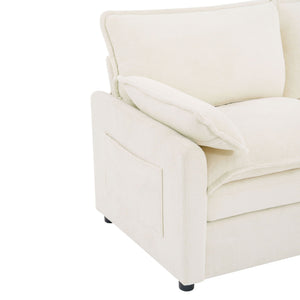 Modern Single Seat Accent Chair With Side Storage Pockets