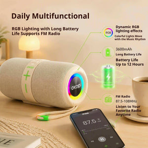 KP-873 Best-selling Wireless Bluetooth Speaker Featuring RGB Lighting A Portable Handle Long Battery Life And High Power Output Factory Stock Available
