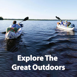 Sea Eagle 370 Pro 3 Person Inflatable Water Sport Kayak Canoe Boat with Paddles