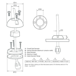 Scanstrut DS21A-P Vertical Cable Seal