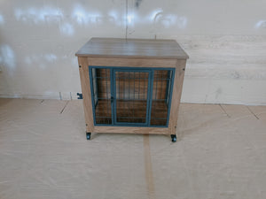 27.2" Dog Crate Furniture with Wheels for Small Dogs