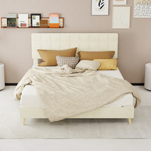 Modern Upholstered Bed Frame – Premium Holland Velvet Fabric