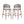 Outdoor Bar Height Metal Frame Counter Stools with Scallop-Shaped Backrest & Water-Resistant Cushions