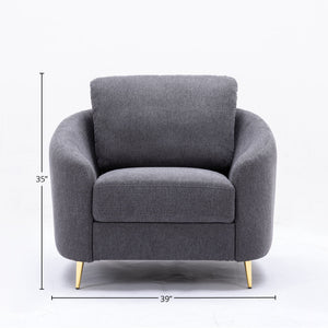 Yuina Linen Chair - Gray