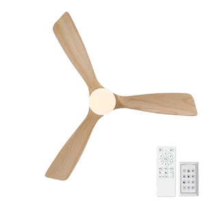 Low Profile Flush Mount Intergrated LED Ceiling Fan With Light And Silent Reversible Motor