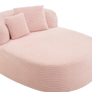Modern Chaise Lounge Sofa Boneless Couch With Supportive Pillows