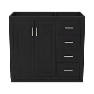 Retro Style Bathroom Vanity, 3 Drawers & Soft Closing Doors