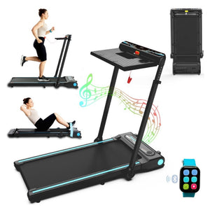 Ksports 3 in 1 Pro Electric Treadmill Cardio Strength Training Workout Set, Navy - TRAPSKI