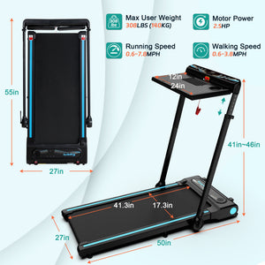 Ksports 3 in 1 Pro Electric Treadmill Cardio Strength Training Workout Set, Navy - TRAPSKI
