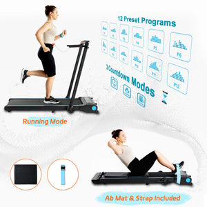 Ksports 3 in 1 Pro Electric Treadmill Cardio Strength Training Workout Set, Navy - TRAPSKI