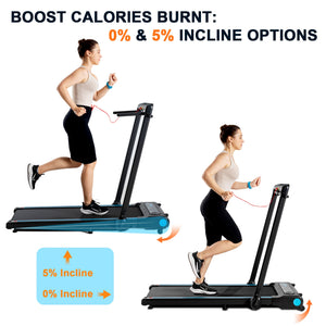 Ksports 3 in 1 Pro Electric Treadmill Cardio Strength Training Workout Set, Navy - TRAPSKI