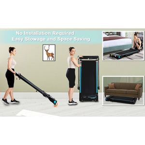 Ksports 3 in 1 Pro Electric Treadmill Cardio Strength Training Workout Set, Navy - TRAPSKI