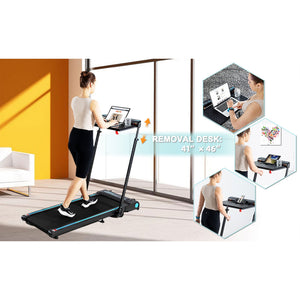 Ksports 3 in 1 Pro Electric Treadmill Cardio Strength Training Workout Set, Navy - TRAPSKI