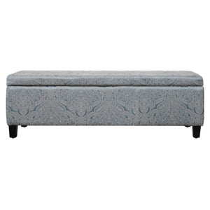 Indoor Jacquard Storage Ottoman Bench