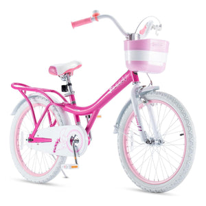 RoyalBaby Princess Girl Kids Outdoor Bicycle 20" with Kickstand, Bunny/Fuchsia - TRAPSKI