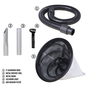 Vacmaster 6 Gallon 120 Volt Portable Corded Electric Ash Vacuum w/Wheels, Black