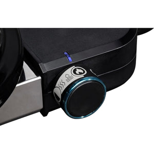 Weber Lumin Compact Portable Indoor Outdoor Electric Steamer Smoker Grill, Black