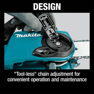 Makita LXT 36 Volt 16 Inch 4.0Ah Battery Powered Brushless Chainsaw Kit, Teal