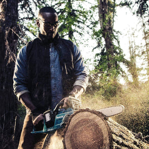 Makita LXT 36 Volt 16 Inch 4.0Ah Battery Powered Brushless Chainsaw Kit, Teal