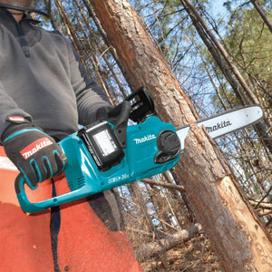 Makita LXT 36 Volt 16 Inch 4.0Ah Battery Powered Brushless Chainsaw Kit, Teal