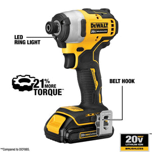 DeWalt ATOMIC 20 Volt MAX Brushless Cordless Drill and Impact Driver Combo Kit - TRAPSKI