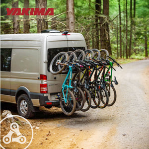 Yakima HangOver 6 Adjustable Vertical Steel Mountain Bike Hitch Rack for 6 Bikes