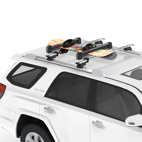 Yakima FreshTrack 4 Universal Car Roof Top Mount Ski and Snowboard Rack, Black