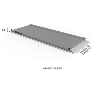 EZ-ACCESS GATEWAY 3G 9 Foot Solid Surface Aluminum Portable Wheelchair Ramp - TRAPSKI