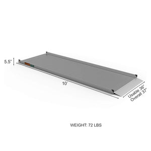 EZ-ACCESS GATEWAY 3G 10 Foot Solid Surface Aluminum Portable Wheelchair Ramp