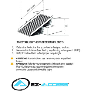 EZ-ACCESS SUITCASE 6 Foot TRIFOLD Portable Ramp with Surface That Resists Slips