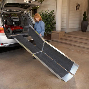 EZ-ACCESS SUITCASE 7 Foot TRIFOLD Portable Ramp with Surface That Resists Slips - TRAPSKI