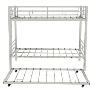 Bunk Bed For Kids, Convertible Frame With Ladders & Guardrail