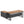 L-Shaped Executive Desk With Mobile File Cabinet, Large Home Office Workstation With Drawers And Shelves - Brown / Black