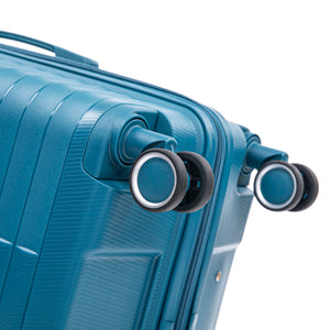 14"/20"/24"/28" 4-Piece PP Spinner Wheel Luggage Set with Cosmetic Case (Blue)