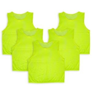 5Pcs Mesh Scrimmage Vests Soccer Basketball Team Training Pinnies Jerseys Shirt Adult Plus Size