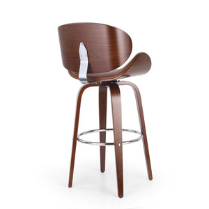 Lumos Mid Century Modern Upholstered Swivel Barstool