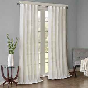 Solid Crushed Curtain Panel Pair (2 Pcs Window Panels)