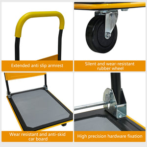Flatbed Cart - 330lbs Heavy Duty Platform Hand Truck