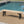 Outdoor Bench With Slat Panel Design And Acacia Wood Frame
